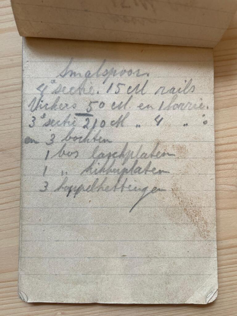 Aantekening werkboekje