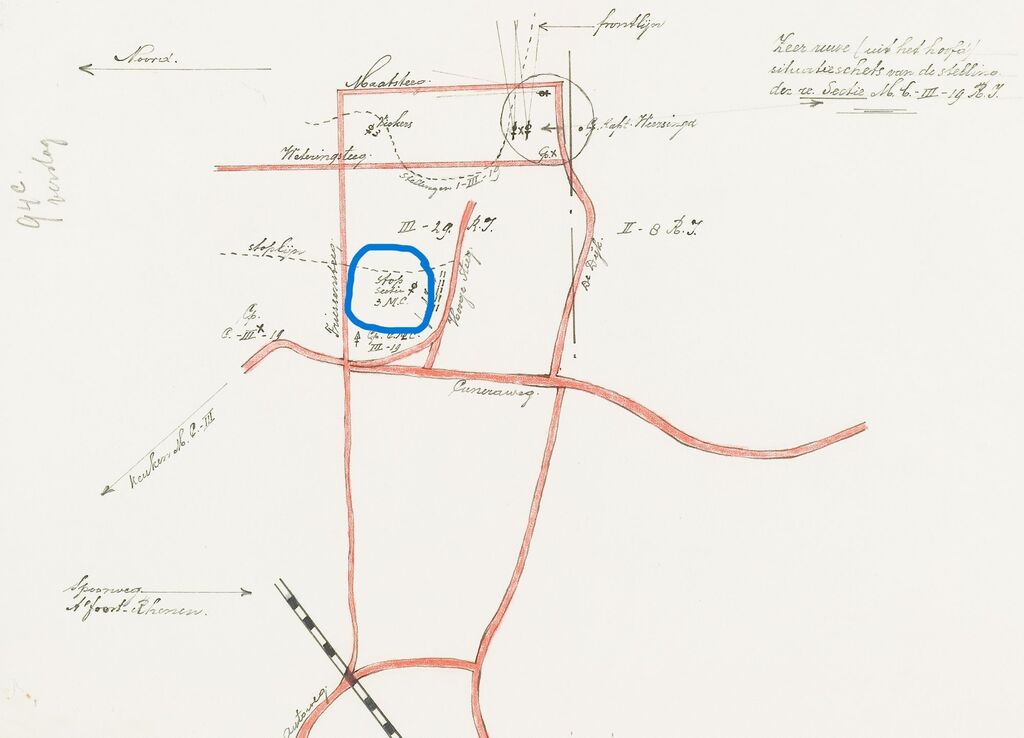 Kaart met cirkel 2000