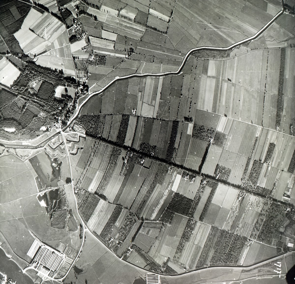 Luchtfoto van de Grebbeberg uit 1939.
