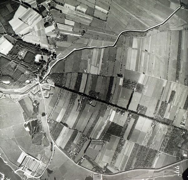 Luchtfoto van de Grebbeberg uit 1939.