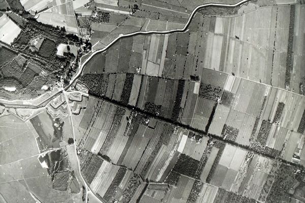 Luchtfoto van de Grebbeberg uit 1939